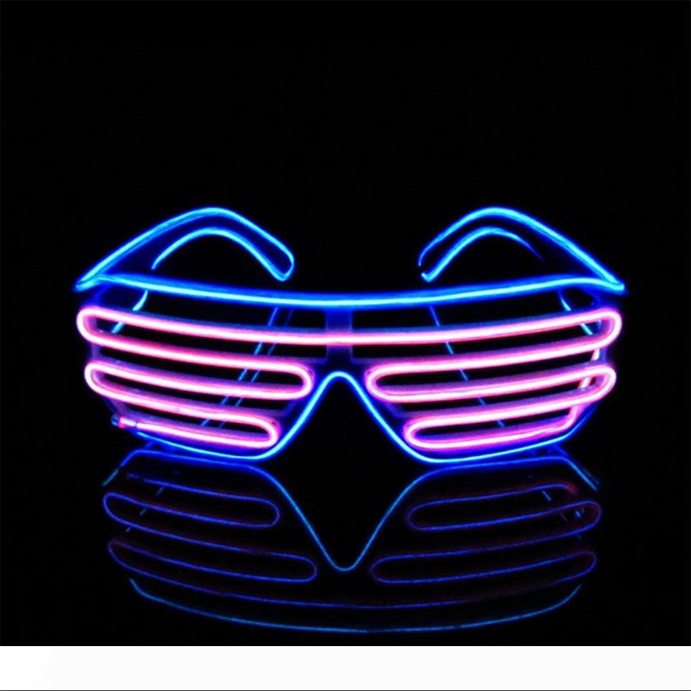 

BRELONG two-color EL flash glasses lights party DJ luminous fluorescent display bar gifts Halloween decorative glasses