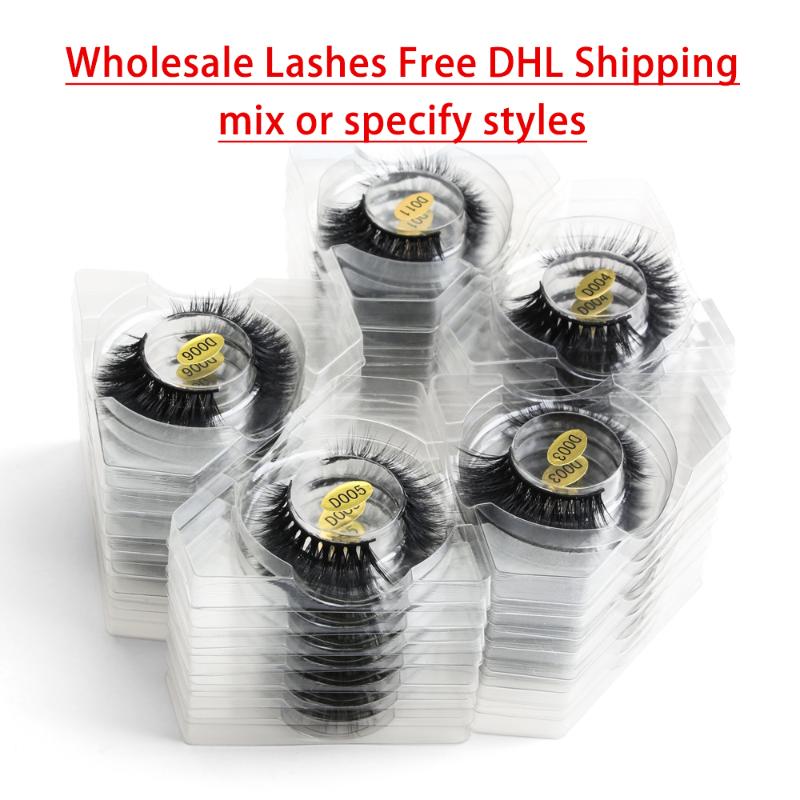 

Free DHL Shipping 30/50/100/200 Pairs Wholesale 3D Mink Eyelashes Nautral Long False Eyelashess Mink Lashes Extension Makeup