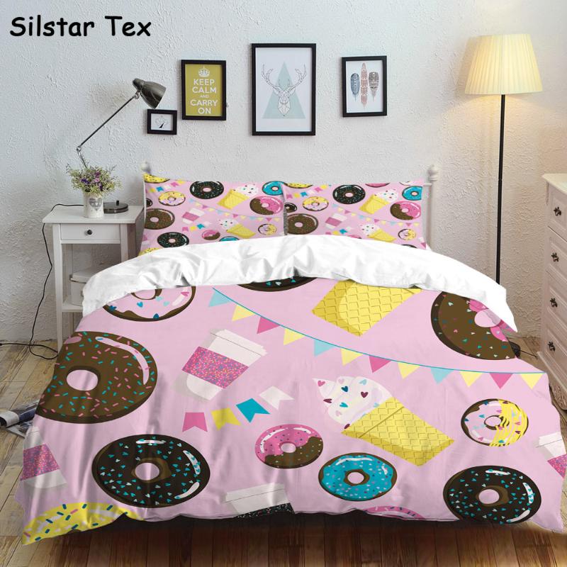 

Silstar Tex Donuts Pink Bedroom Set Bedding Girls Home Pillow Linen Sheets Baby Crib Nursery bed Clothes all size Customized, Stbs022-1