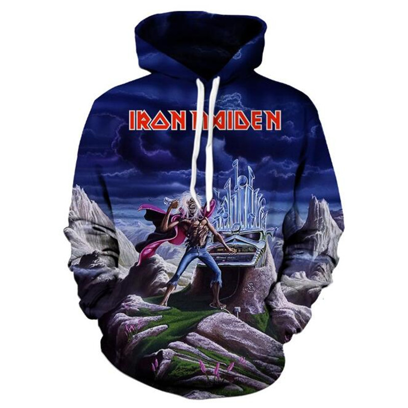 

2020 New Unisex Fashion Anime Hoodie Iron Maiden Bleach 3D Print Pullover Hooded Sweatshirt free shipping 068, As picture