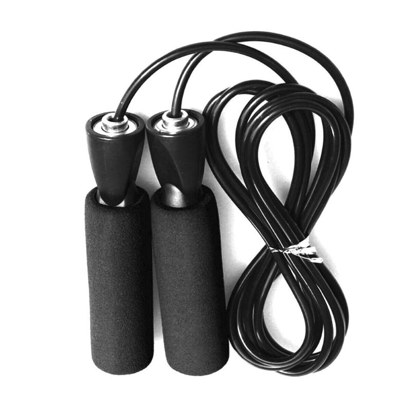 

10ft Jump Rope Speed Skipping Jump Rope Adjustable Handle Fitness Exercise Gym Boxing Workout Training Tool Black