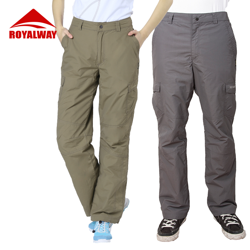 

ROYALWAY Camping Hiking Fishing Outdoor Travel Couple Pants Loose Leisure Sports Waterproof Lovers Pants RPM189C&RPL190C, Women green