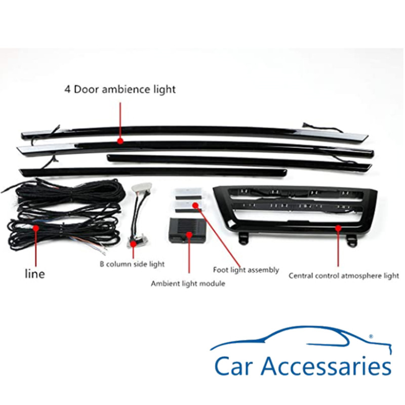 

car LED Ambient atmosphere Lamp Set Led Ambient Carbon Fiber Auto Interior Door Panel Decorative Light For F30 2013-2020