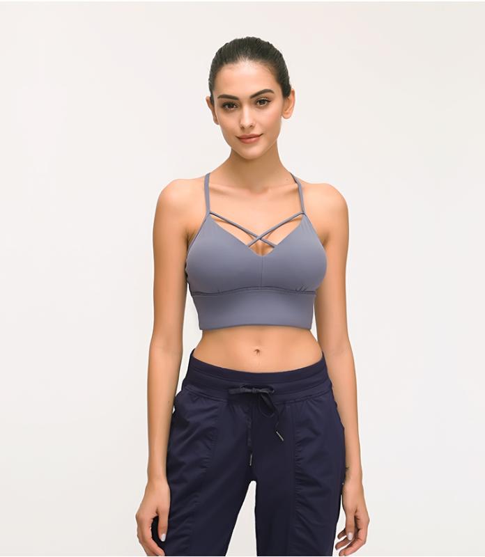 

LOTRAVEL 2020 double-sided brushed Sports Bra sexy Y-shaped beautiful back gather shockproof yoga running gym fitness women, Black