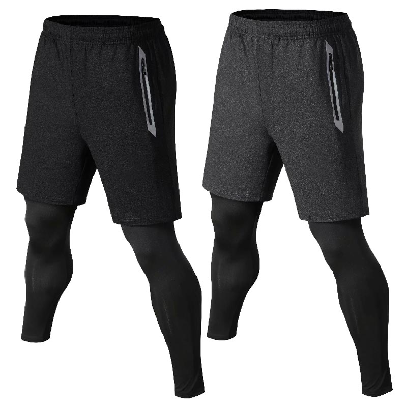 

Men Compression Running Tights Pants Gym Leggings Men's Fitness Jogging Pants Quick dry Trousers Basketball Training Yoga Bottom, Black