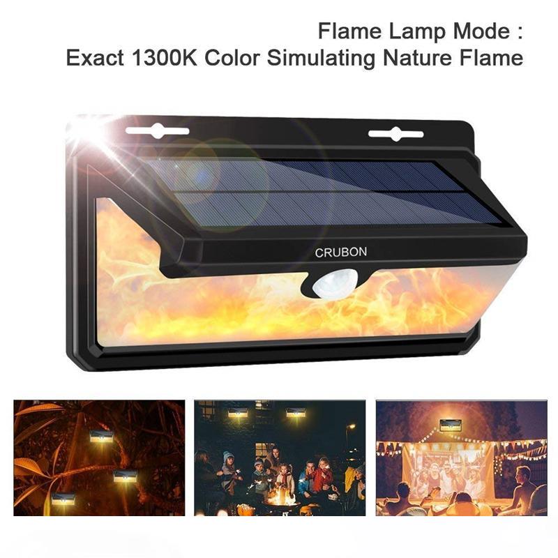 

LED Solar Fame Light Outdoor 158 LED Motion Sensor Solar Powered Security Wireless Wall Lights 270 Wide Angle for Garage Patio Garden Gutter