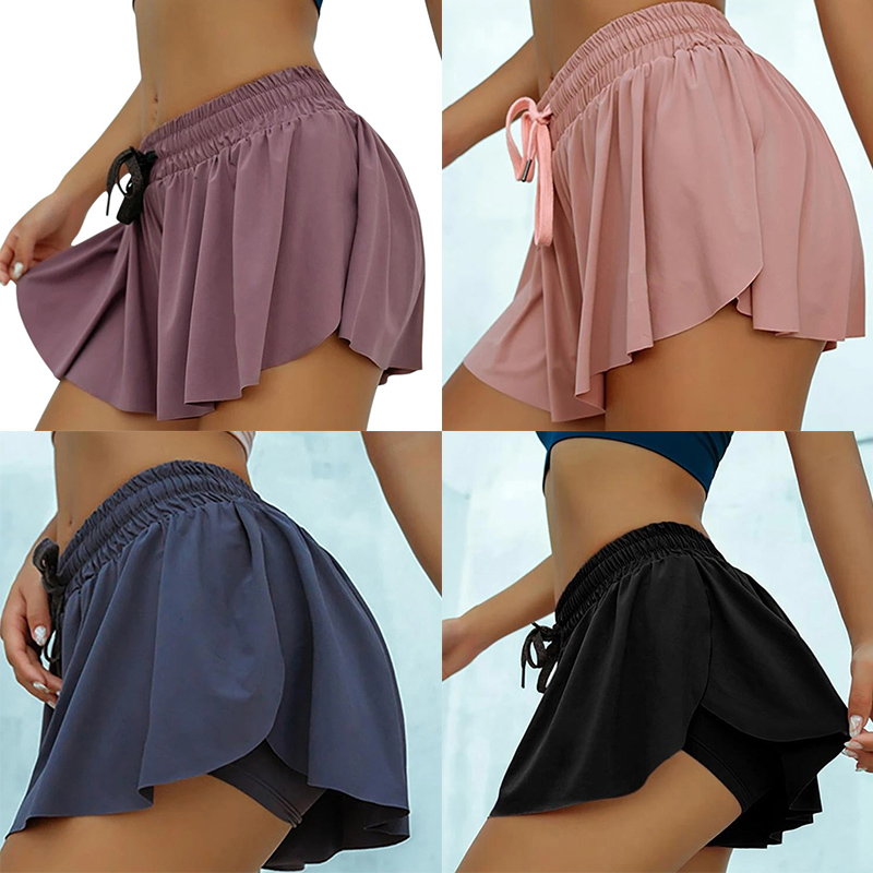 

Womens Yoga Shorts Fake 2pcs Design Shorts Trainning Wear Skin-friendly Sport Leggings Sports Pants For Party Sport Beach, 01