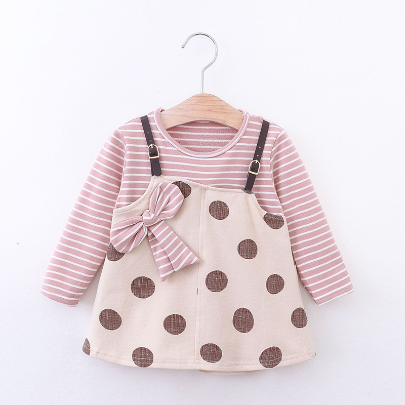 

Kids Autumn Winter Dresses 2 Pieces Girls Dress Princess Tutu Dress for Girls Children Birthday Party Dot Clothing Children, White