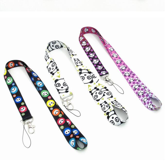 

Detachable Lanyard Panda Cartoon Mobile Phone Straps Neck Lanyards for keys ID Card Cell Phone USB Holder Key chains straps accessory