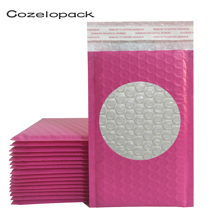 

10PCS #0000 10x20cm Pink Poly Bubble Mailer Padded Envelopes 4x8inch Self seal Mailing Bag Bubble Envelope Shipping envelopes