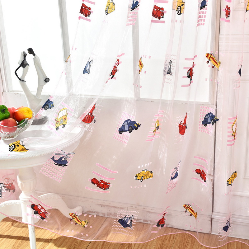

Lovely Cartoon Car Curtains For Living Children Room Bedroom Curtains Decorative For Kids Baby Room Drapes 1pc