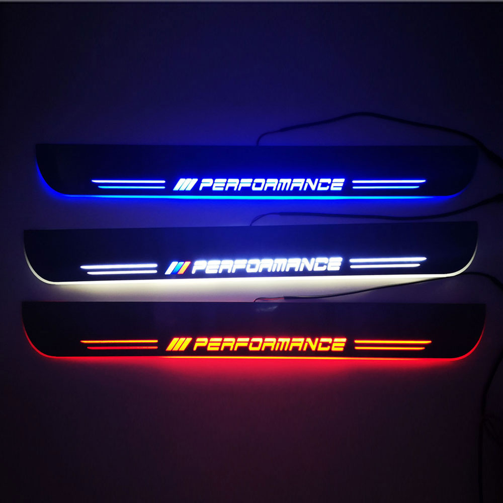 

For BMW E60 F10 F18 2004 - 2013 2014 2015 Waterproof Acrylic Moving LED Welcome Pedal Car Scuff Plate Door Sill Pathway Light