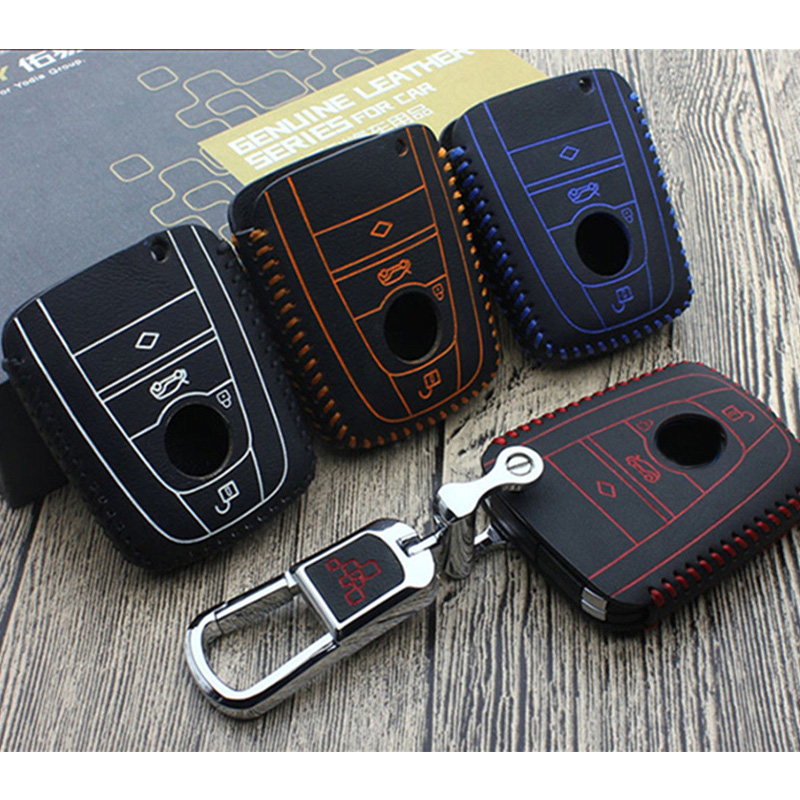 

Leather Car Key Case Key Cover For BMW i3 i8 2014 2016 2017 Car Key Holder Cover, Colour