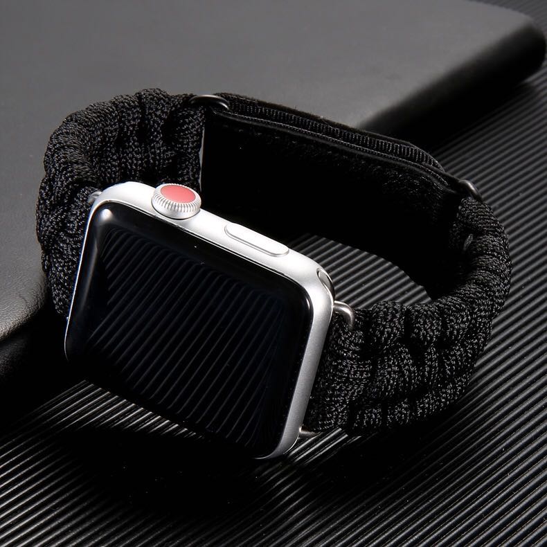 

The applewatch watch band for applewatch1/2/3/5 stands for Velcro with nylon braided loop