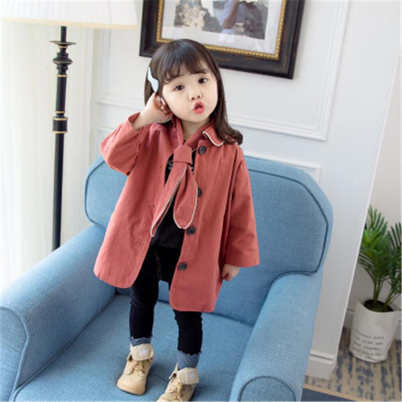 

Jacket kids girls With tie jacket baby girl spring autumn girls casual jackets kids windbreaker coat child autumn outerwear, Khaki