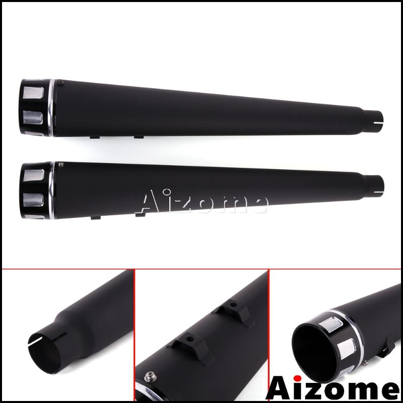 

Motorcycle 45mm Slip-On Mufflers Exhaust Pipes For Touring Road King Street Road Glide 1995-2020 Black Mufflers