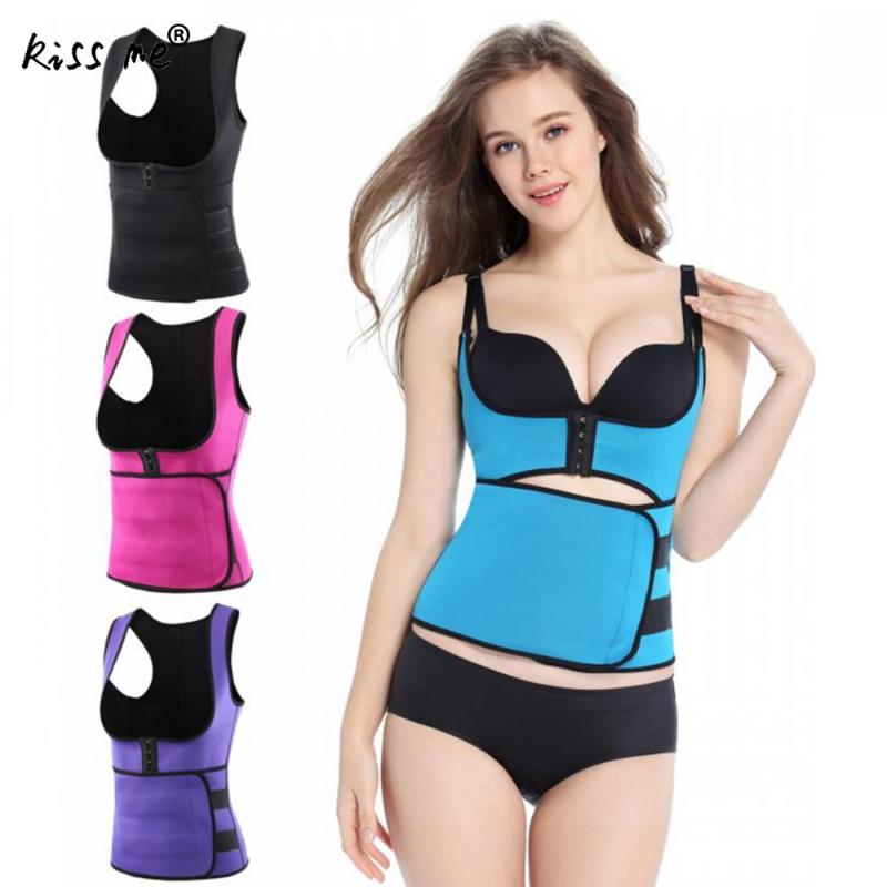 

Solid Women Sportswear Body Shaper Vests Slimming Wrap Belt Waist Trainer Cincher Corset Fitness Sweat Belt Girdle Shapewear, Red
