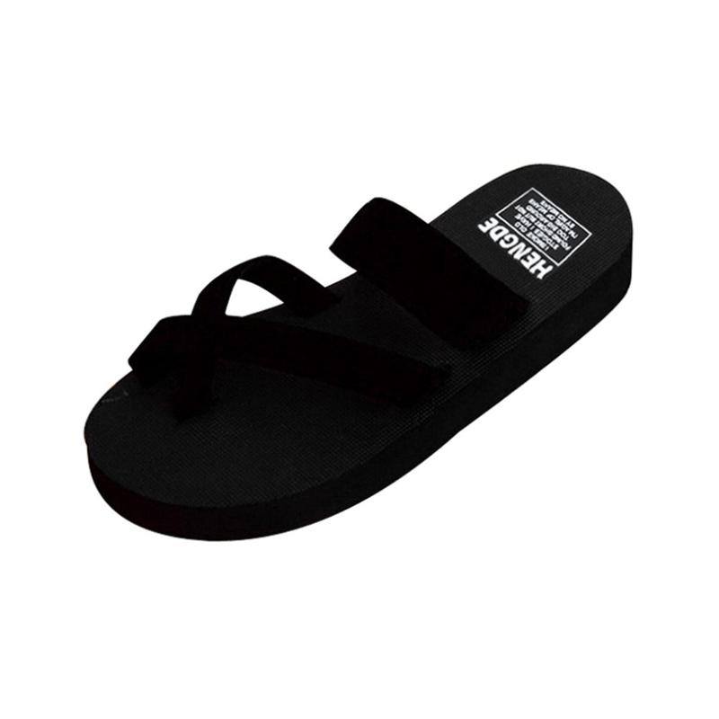 

Casual Flat Heel Slipper Women Non Slip Slipper Womens Summer Flip Flops Casual Slippers Flat Sandals Beach Open Toe Shoes A50, Black