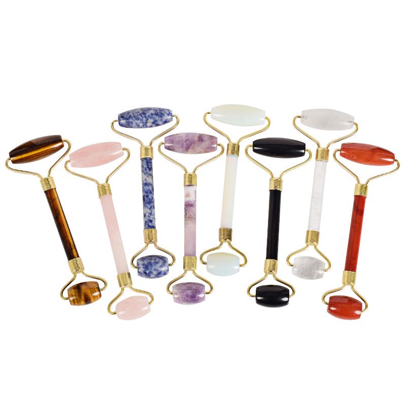 Wholesale natural stone Facial Massage Roller Practical Jade Face Anti Wrinkle Body Head Portable Beauty Health-image-565645819