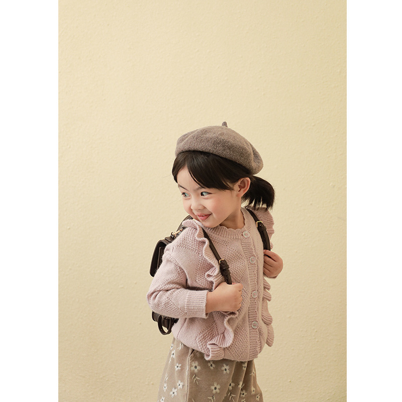 

Soft knitted jacket girls new fall 2020 pure color simple fashion cardigan coat, Beige