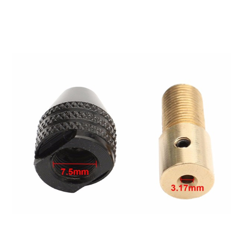 TOSSPER Latón de 3 mm de Tres levas Centro del Eje portabrocas Mini Duradero 0.3-3.5mm Abrazadera