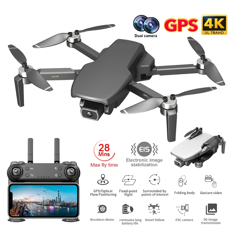 

Drones SG108 Drone 4K Double GPS With Camera 5G Foldable Brushless Profissional 1000M WIFI 28Mins RC Dron Quadrocopter Follow Me