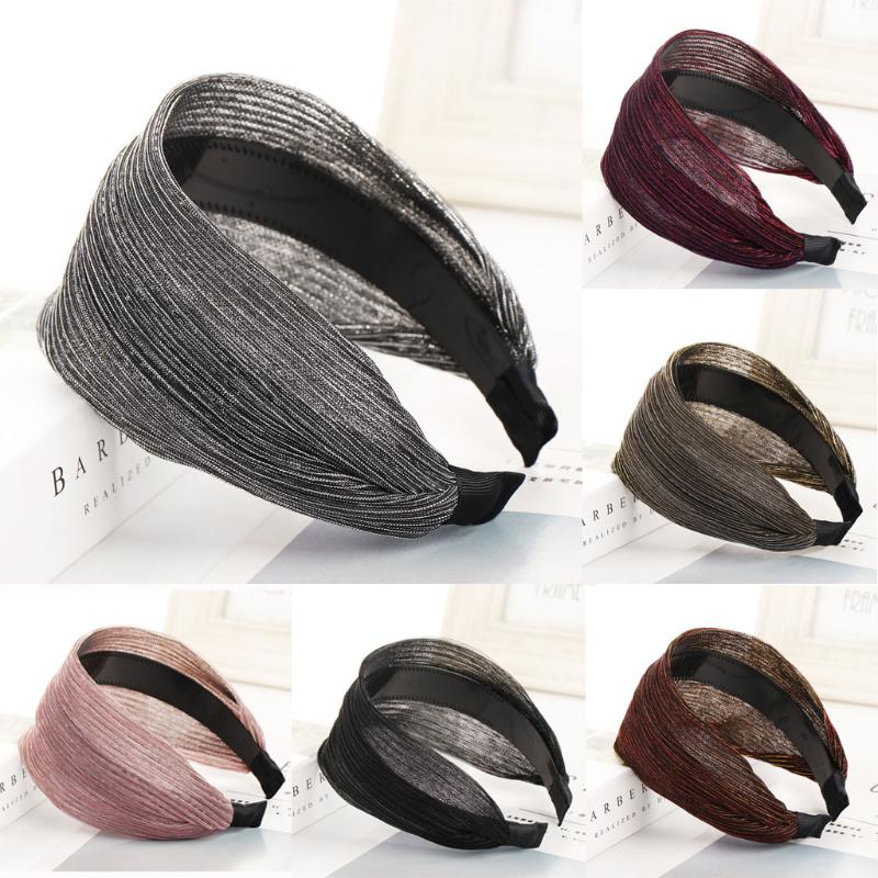 

Accessories Fashion Solid Silk Simple Hairband Women's Hair Head Hoop Girls Hair Headband New Style Popular Hot Selling