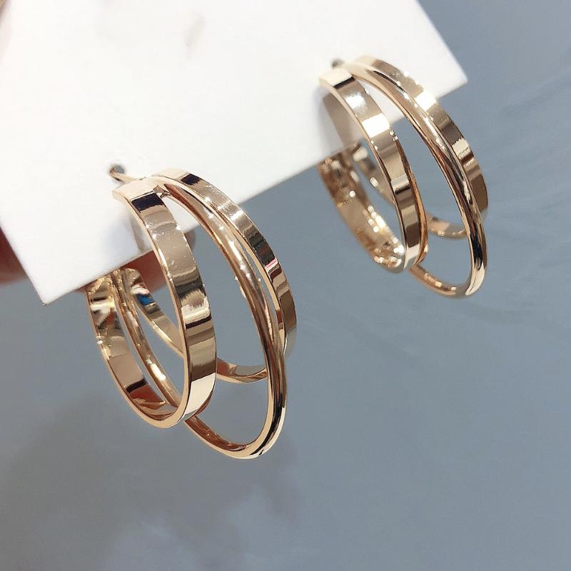 

Hoop & Huggie Trendy Fashion Metal Elegant Earring Woman 2021 Vintage Gold Color Korean Statement Earrings Accessories Brincos