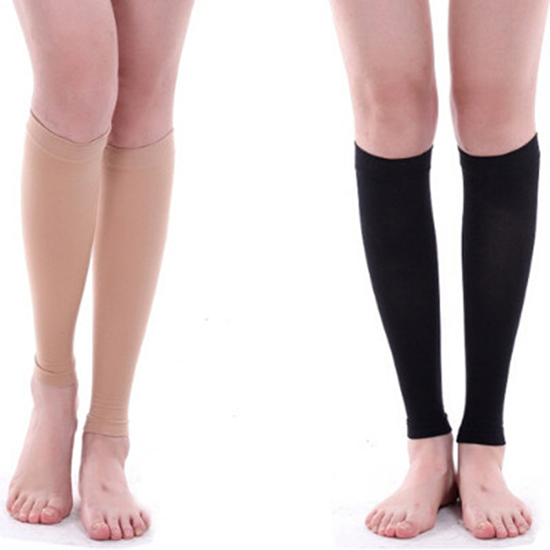 

1 Pair Relieve Leg Calf Sleeve Varicose Vein Circulation Compression Elastic Stocking Leg Support For Women Sports Wear 895884, Black
