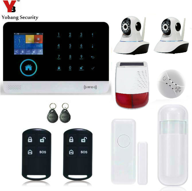 

Security-Home Intrusion APP WIFI GSM Alarm System IP Camera Security Surveillance Outdoor Flash Siren Detector Sensor