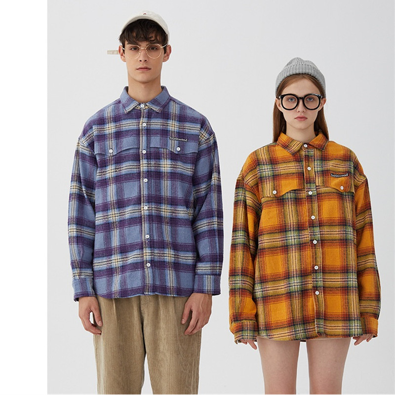 

ICPANS 2020 Long Shirt Men Women Couple Streetwear Camisa Hombre blouse men Long Sleeve button up shirt Summer Spring, H0894 blue