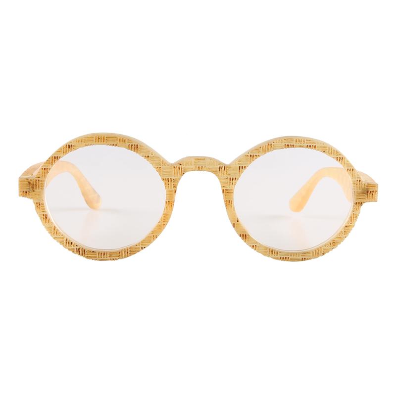 

Round hand made horn frame glasses engraved pattern semitransparent jelly yellow optical eyeglasses spectacle eyewear sunglasses