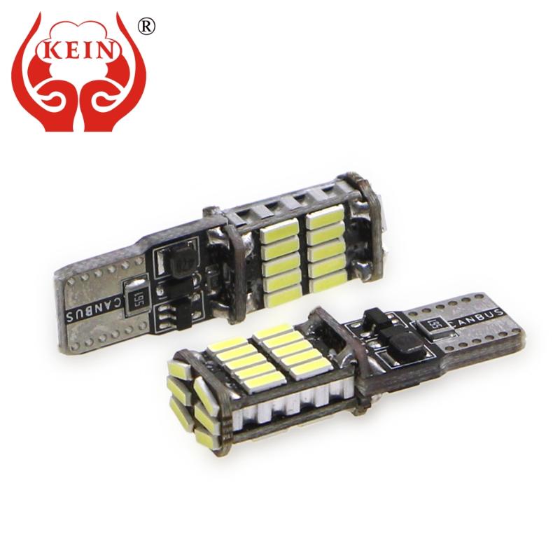 

KEIN 2PCS W5W LED T10 Bulb 26SMD CANBUS DRL T10 LED 194 168 501 4014 Side Wedge Light Signal Lamp 6000K 12V car styling Vehicle, As pic