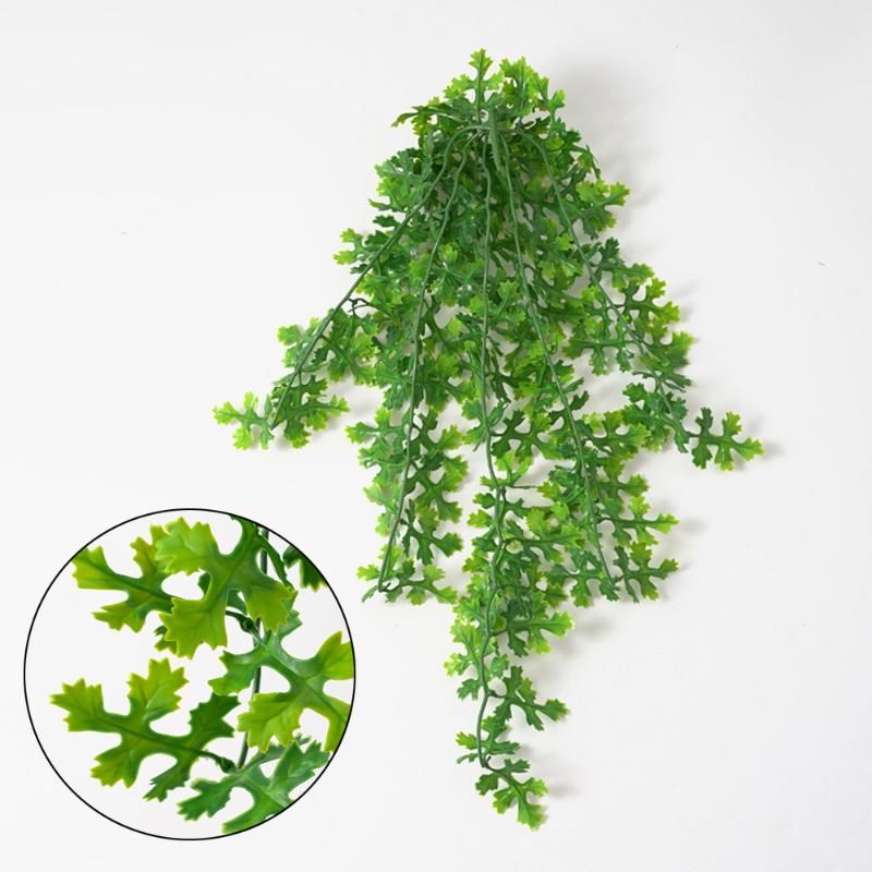 

1x Plastic Artificial Hanging Plant Flowers Greenery Vine Leaf Garland Fake Faux Decor Fake Plants, As pic