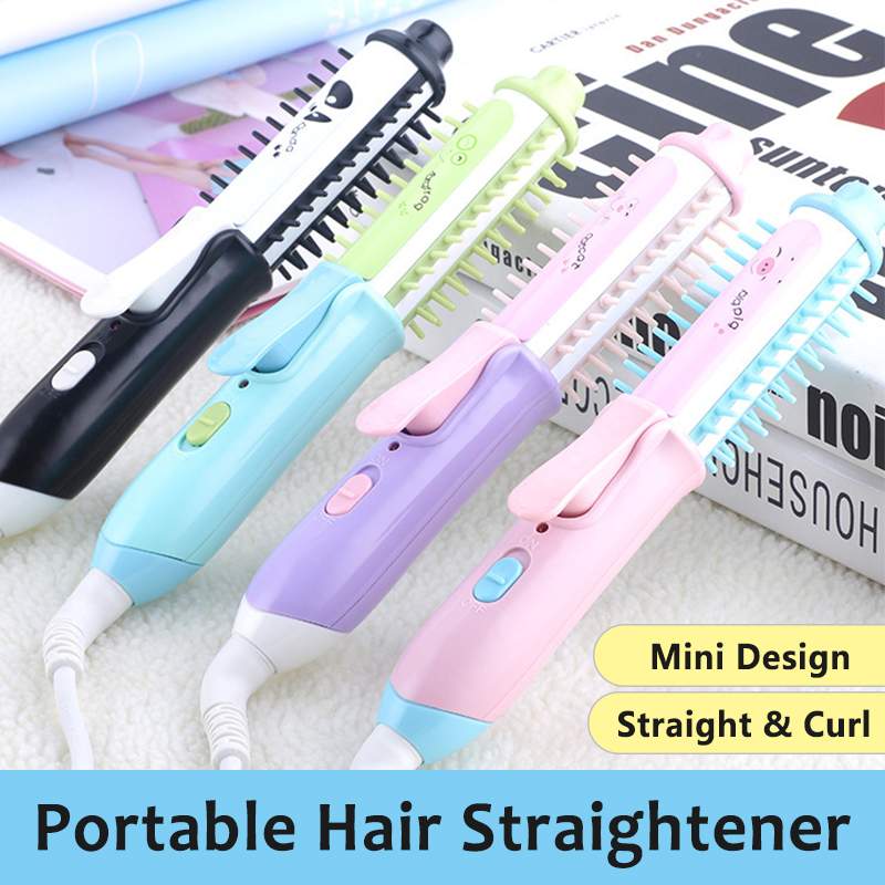 

20W 220V Mini Portable Electric Hair Styler Curler PTC Heating Straightener Curling Irons Dryers Home Travel Color Random