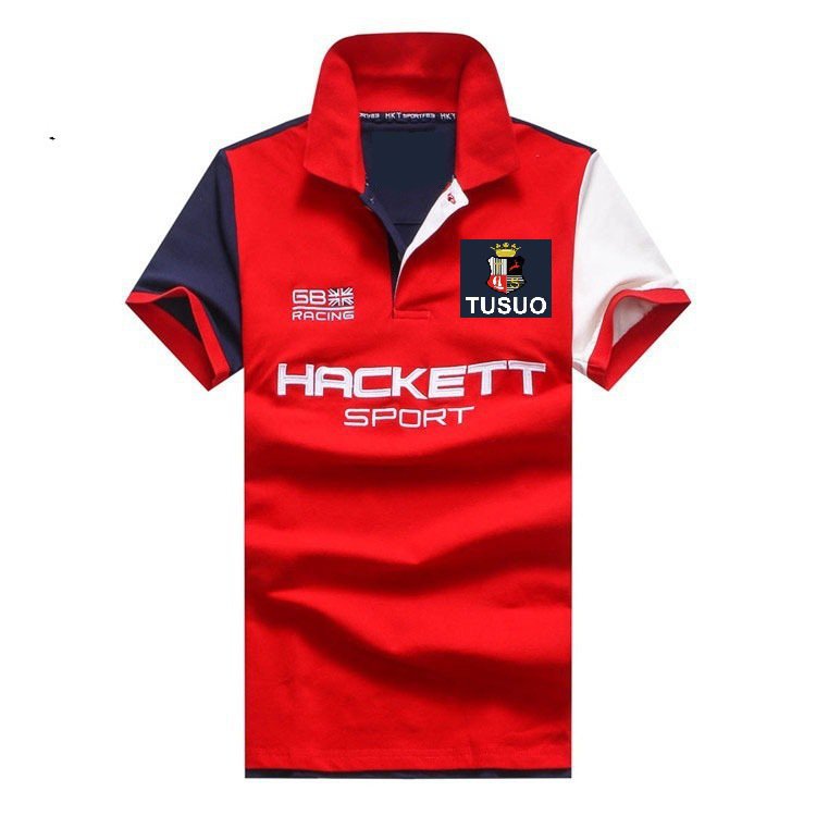 

Explosive XL European European version polos short-sleeved loose lapel male, Blue