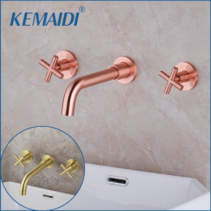 

KEMAIDI Bathtub Basin Faucet Concealed Wall Mounted Faucet Tap 360 Rotation Single Handle Hot Cold Water Bath Mixer Tap