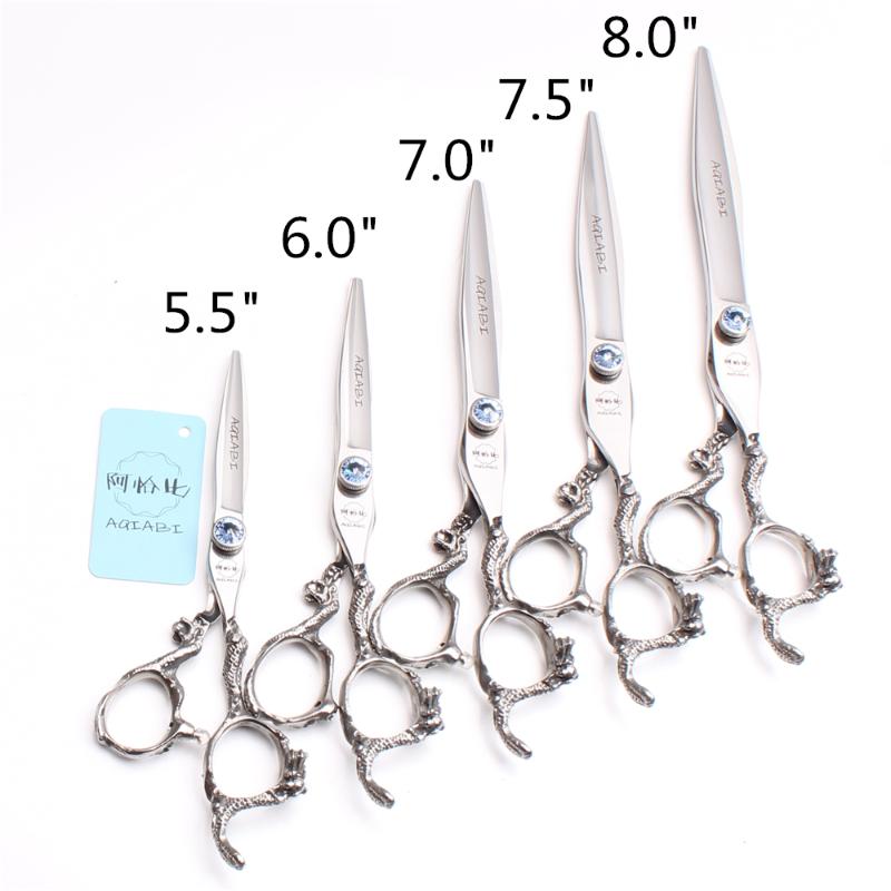 

5.5" 6.0" 7" 7.5" 8" 440C AQIABI Hairdressing Scissors Pets Hair Shears Thinning Scissors Cutting Shears Pro Hair A9006
