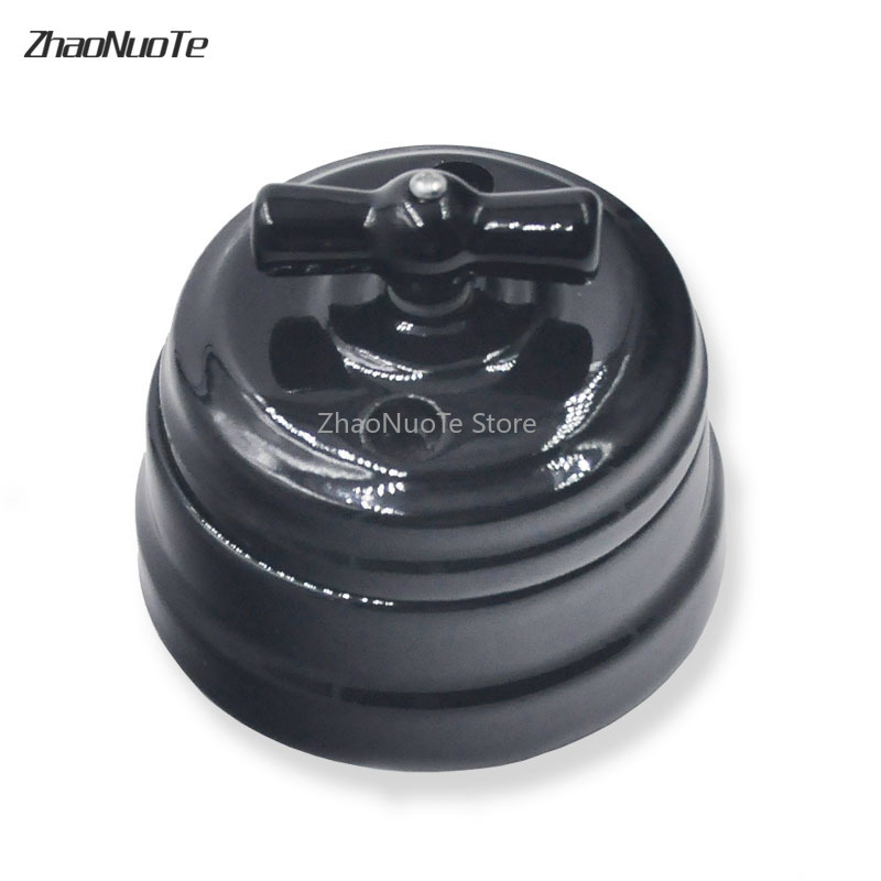 

High Quality European Retro Ceramic Rotary Switch 2 4 Gear Wall Lamp Switch Led Light