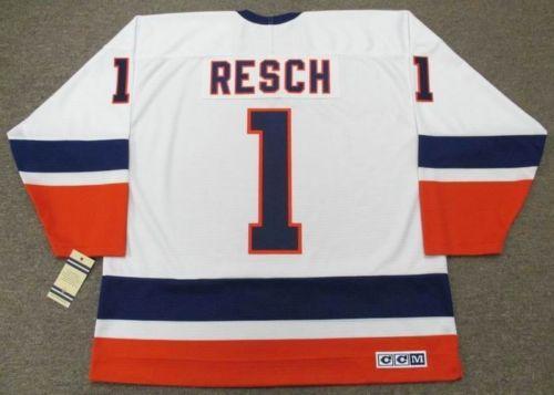 

Men Women Youth GLENN RESCH New York Islanders 1978 CCM Vintage Home Hockey Jersey All Stitched Top-quality Any Name Any Number Goalie Cut, Black;red