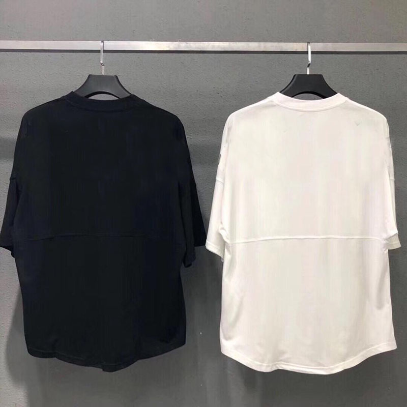 

New Oversize Letter Print Casual Men Women T Shirts Best Quality Summer Style Bat Shirt T-shirts Size S-XL, White