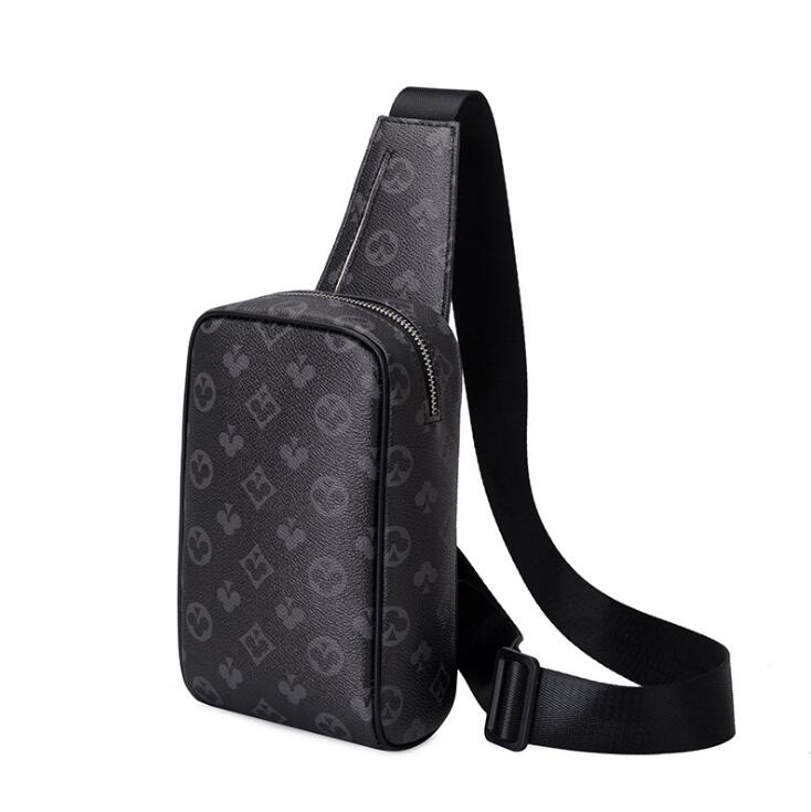 

Factory wholesale leathers shoulder bags printed fabric men handbags simple atmospheric leather handbag multifunctional outdoor leisure cycling bag, Brown2(boutique box)
