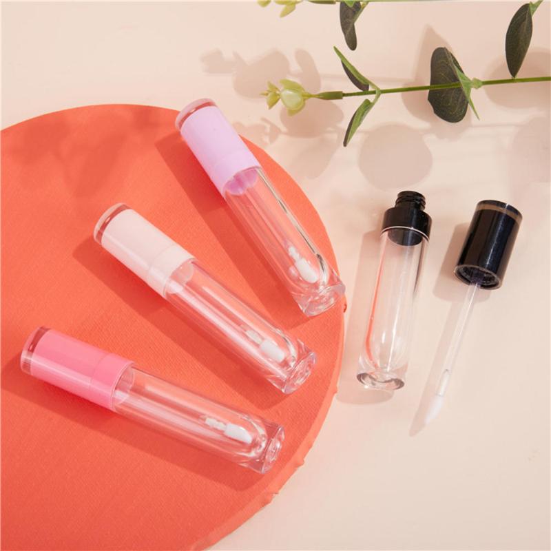 

Hot 5pcs 8ML round Lip Gloss Tubes Empty Bottle Lip Glaze Container DIY pink Empty gloss refillable Bottles sample vials, 1pc 8ml