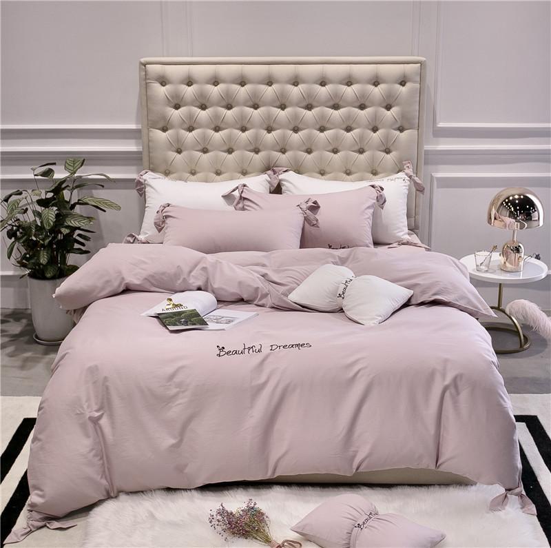 

J/7Pcs Queen King size Egyptian Cotton Bedding Set Girls Bedsheets Duvet Cover Fitted sheet Bed set ropa de cama parure de lit, Bedding set 3