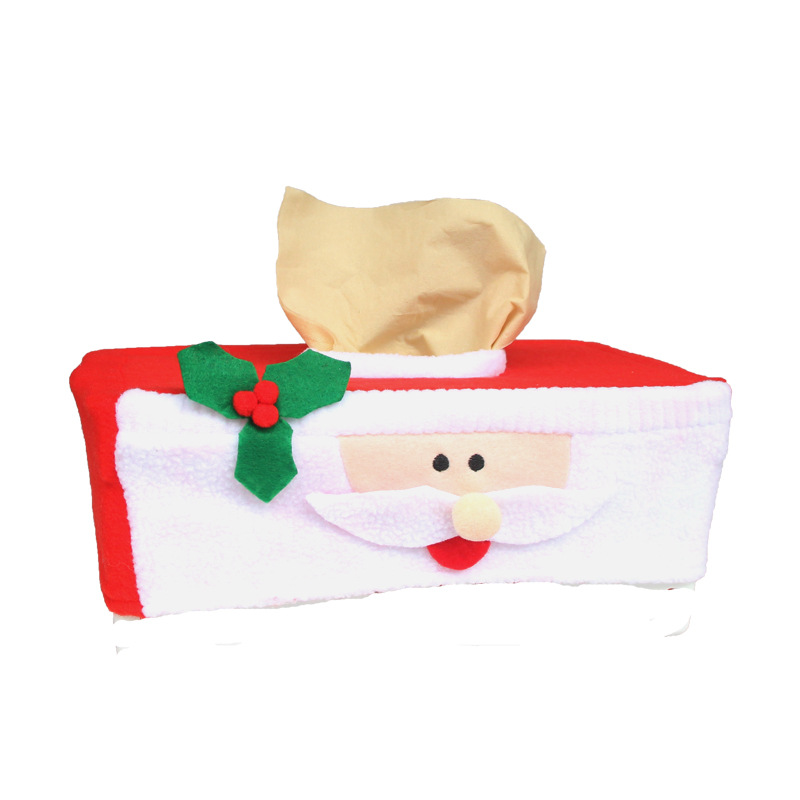 

1PCS Christmas Tissue Box Cover Santa Claus/Snowman Christmas Decorations For Home New Year Napkin Holder Decoration Supplies