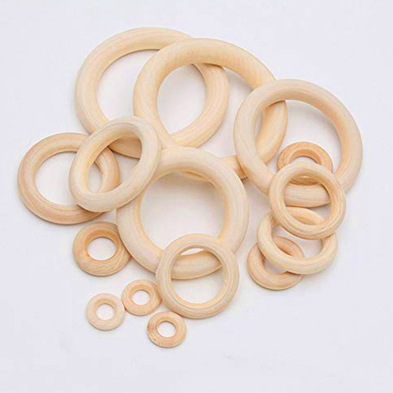 

5x Wooden Ring For Crafting DIY Craft Jewelry Making 45mm