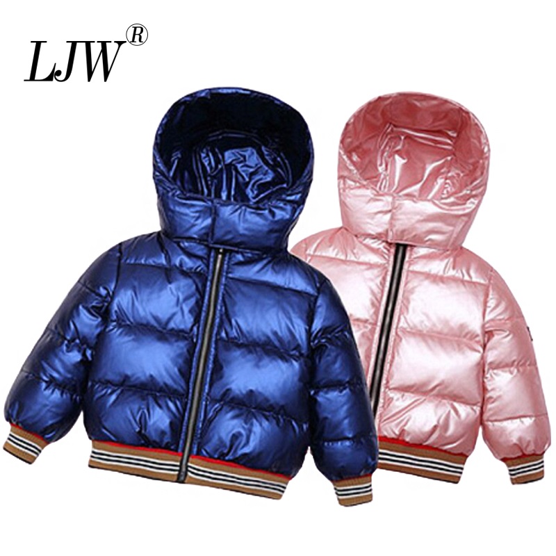 

Boys girls fashion children's space shiny down jacket kids hooded white duck warm jacket for Boys down, As picture