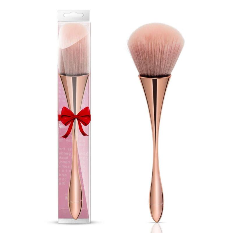 

4pcs Large Powder Mineral Brush, Kabuki Blush Brush Loose Powder Brush Mixed Multi-Function Makeup (Golden