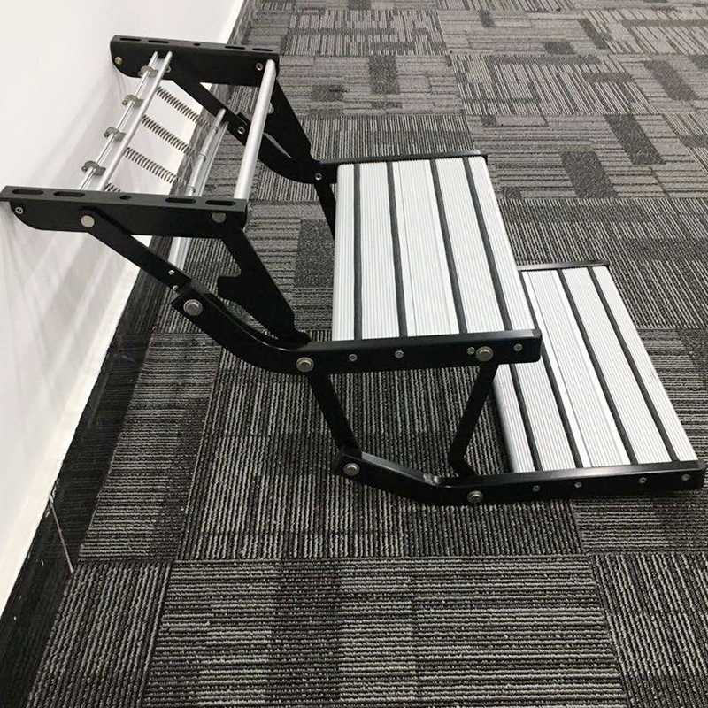 

TYTXRV Aluminum Alloy Antiskid RV Caravan Motorhome Double step manual version