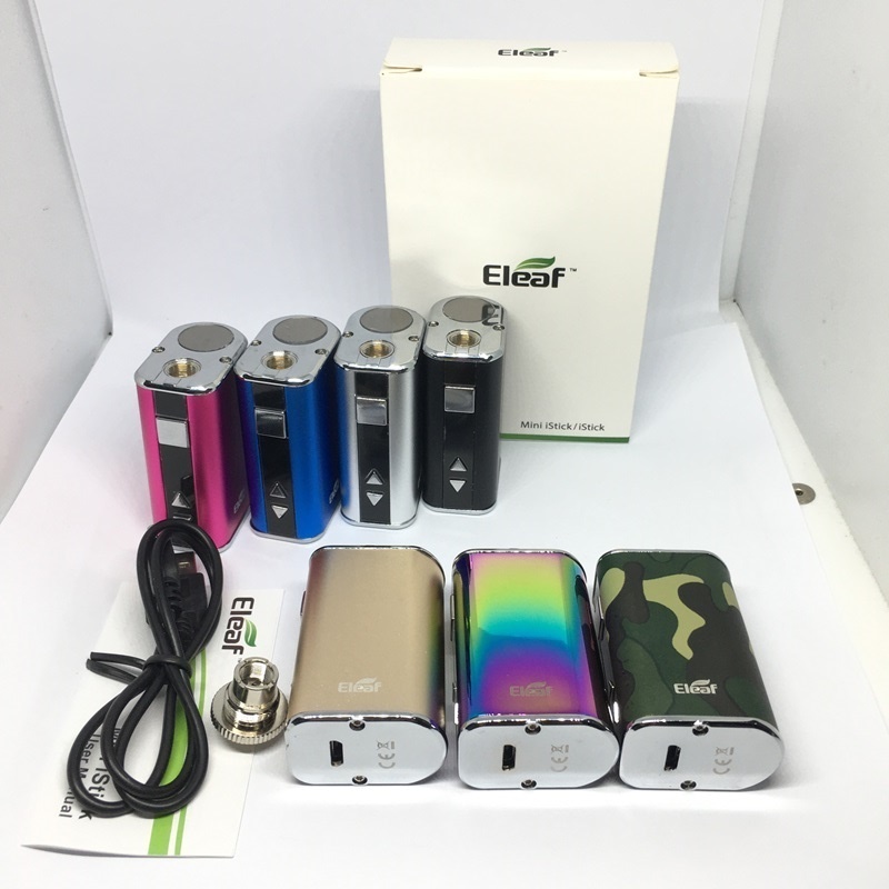 

Eleaf Mini istick 10w Battery 1050mAh Variable Voltage Batteries 7 colors 510 Thread Vape Mod With USB Charger eGo Connector Simple Pack